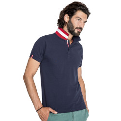 Polo Hombre Contrastado Manga Corta