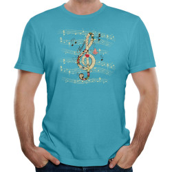 Camiseta "Clave de Sol" con Estampado