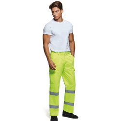 Pantalones Reflectantes Alta Visibilidad Color Amarillo