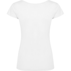 Camiseta de Algodón con Manga Corta y Escote Redondo para Mujer