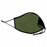 Mascarilla algodón orgánico reversible pequeña caqui y negra homologada con protección +90% personalizada