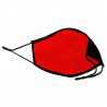 Mascarilla algodón orgánico reversible súper grande rojo y negra homologada con protección +90% personalizada