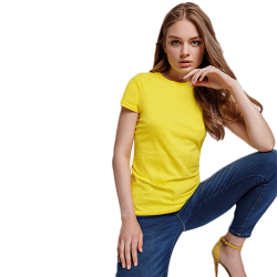 Camiseta Entallada con Manga Corta para Mujer