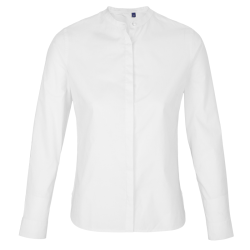 Camisa de mujer cuello mandarín Neoblu BART W tallas grandes blanca