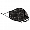 Mascarilla algodón orgánico reversible pequeña dots black y flower antracite homologada con protección +90%