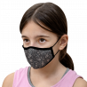 Mascarilla algodón orgánico reversible pequeña dots black y flower antracite homologada con protección +90%
