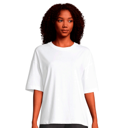 Camiseta oversize de mujer Sol's BOXY W blanca