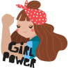 Camiseta oversize mujer para el día de la mujer diseño Girl Power