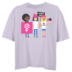 Camiseta oversize mujer para el día de la mujer diseño Amigas