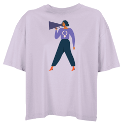 Camiseta oversize mujer para el día de la mujer diseño Chica Hablando