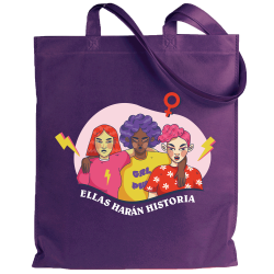 Tote bag para el día de la mujer diseño Ellas Harán Historia