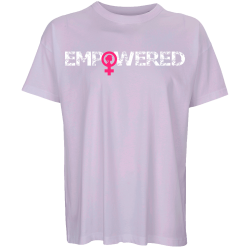 Camiseta oversize hombre para el día de la mujer diseño Empowered