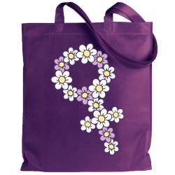 Tote bag para el día de la mujer diseño Flores