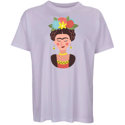 Camiseta oversize hombre para el día de la mujer diseño Frida