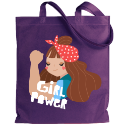 Tote bag para el día de la mujer diseño Girl Power