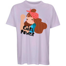 Camiseta oversize hombre para el día de la mujer diseño Girl Power