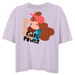 Camiseta oversize mujer para el día de la mujer diseño Girl Power