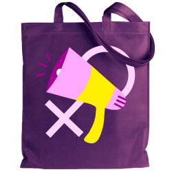Tote bag para el día de la mujer diseño Megafono