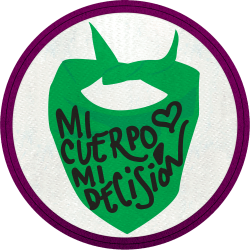 Parche redondo para el día de la mujer diseño Mi Cuerpo Mi Decisión