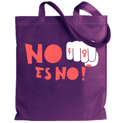 Tote bag para el día de la mujer diseño No Es No