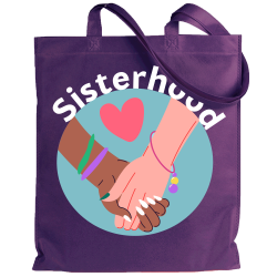 Tote bag para el día de la mujer diseño SISTERHOOD