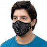 Mascarilla algodón orgánico reversible súper grande dots black y flower antracite homologada con protección +90%