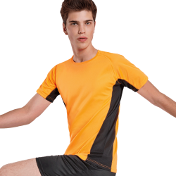 Camiseta técnica bicolor Roly SHANGHAI, unisex, tejido Bird's Eye