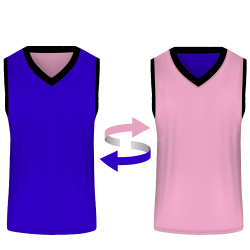 Camiseta baloncesto REVERSIBLE sublimada colores corporativos exclusivos