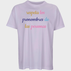 Camiseta oversize hombre para el orgullo LGBTIQA+ diseño Respeta