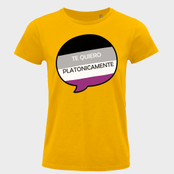 Camiseta mujer para el orgullo LGBTIQA+ diseño Te Quiero Platonicamente