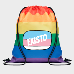 Mochila de cuerdas para el orgullo LGBTIQA+ diseño Existo