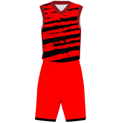 Conjunto de baloncesto sublimado modelo Tricolor