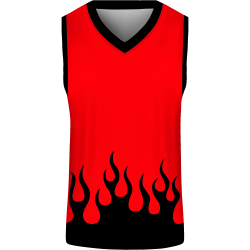 Camiseta baloncesto sublimada modelo Fuego