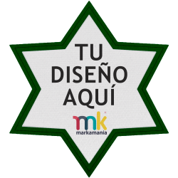 Parche Satín Flock plantilla Estrella 6 puntas Personalizable