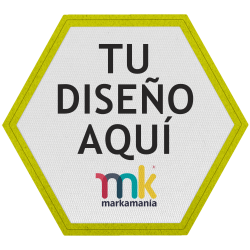 Parche Satín con Flock con Forma de Hexágono para Personalizar