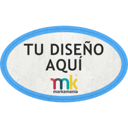Parche Stick Flock termo adhesivo con Forma Ovalada y Efecto Brillante