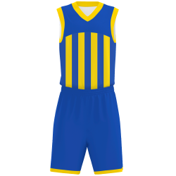 Conjunto de baloncesto sublimado modelo Rayada