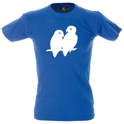 Camiseta hombre pareja de aves