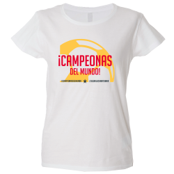 Camiseta algodón mujer Balón Campeonas Del Mundo