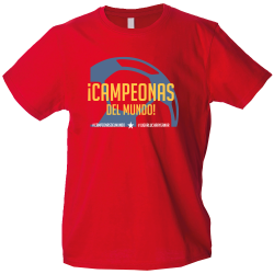 Camiseta algodón infantil Balón Campeonas Del Mundo