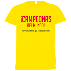 Camiseta poliéster unisex Campeonas Del Mundo