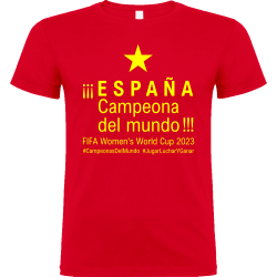Camiseta algodón unisex España Campeona Del Mundo