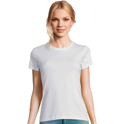Camiseta blanca mujer premium personalizada