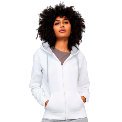 Sudadera de mujer con cremallera y capucha bicolor Sol's SOUL W
