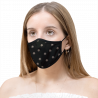 Mascarilla algodón orgánico reversible mediana full dot pink y sun black homologada con protección +90%