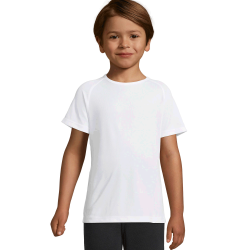 Camiseta técnica infantil Sol's SPORTY K blanca