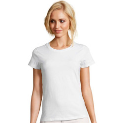 Camiseta de mujer Sol's IMPERIAL W tallas grandes blanca