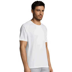 Camiseta técnica Sol's SPORTY tallas grandes blanca