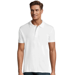 Polo tallas grandes Sol's PERFECT blanco