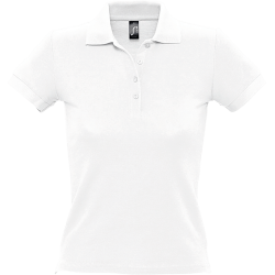 Polo piqué de mujer tallas grandes Sol's PEOPLE W blanco